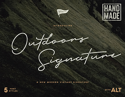 Outdoors Signature Vintage Typeface