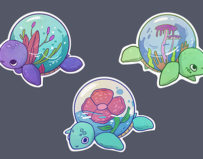 Cute Obese Turtle for Sticker