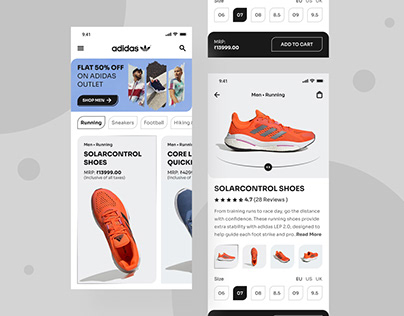 Shoe Store App UI.