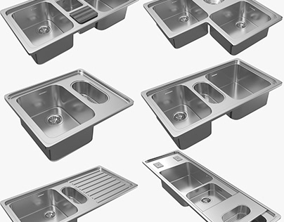 Alpes-Inox Kitchen Sink Collection 3D model