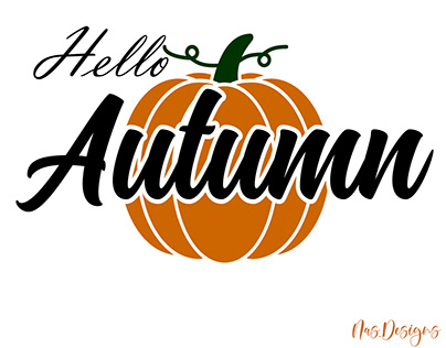 Hello Autum Svg Designs Fall Pumpkin