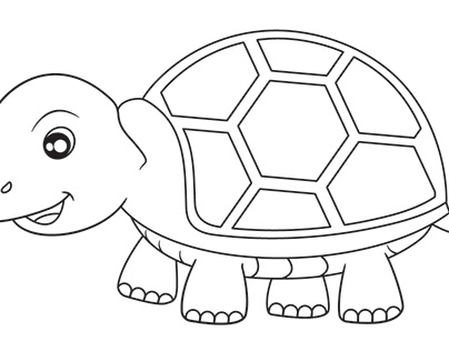 Tourtise coloring page