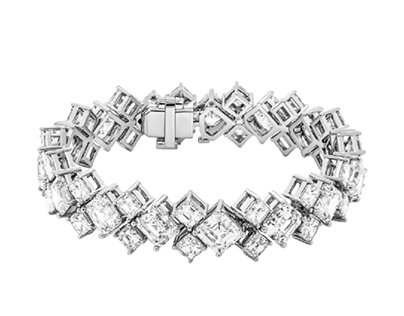 Tennis Bracelet 3 raw asure cut diamonds