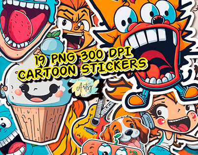 Crazy Cartoon - Stickers