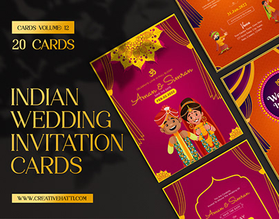 Indian Wedding Invitation Cards Vol.12