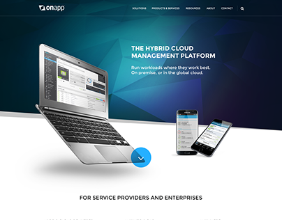 Cloud Company Homepage Layout