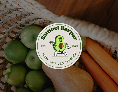 Avocado logo, fruit and veg, Samuel Harper