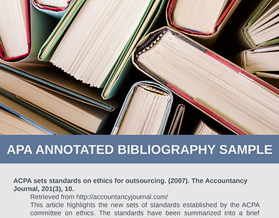 APA Annotated Bibliography Sample