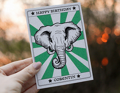 Project thumbnail - Cartes d'anniversaire animaux