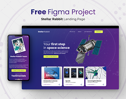 Stellar Rabbit Landing Page - Free Figma Project