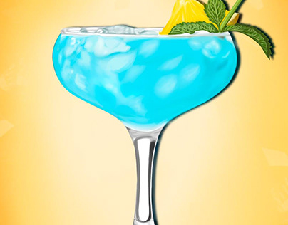 Coctail blue drink