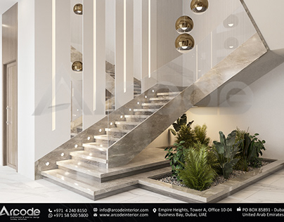 Modern design for a staircase area