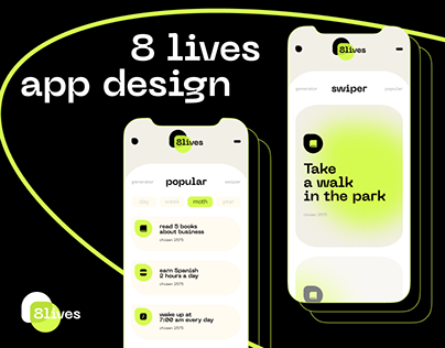 8lives - your goal (ui/ux design) (web site, app)