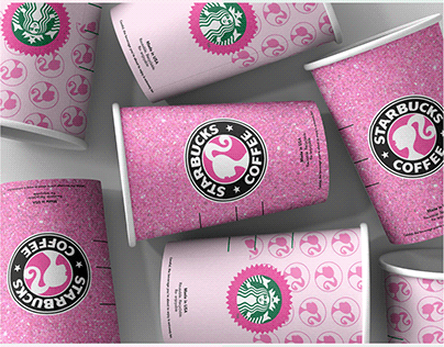 Barbie + Starbucks Branding