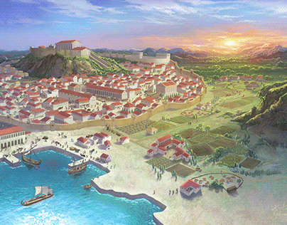Ancient Greek City (polis) for nonfiction book