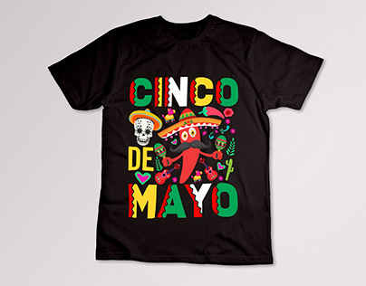 Cinco de mayo Typography T Shirt Design vector template