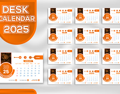 2025 Desk Calendar Design