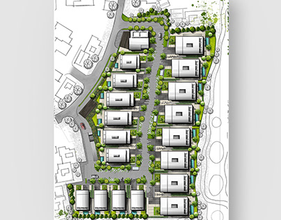 Architectural Masterplan Rendering, Dubai