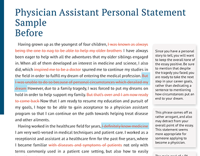 Example personal statement for pa job