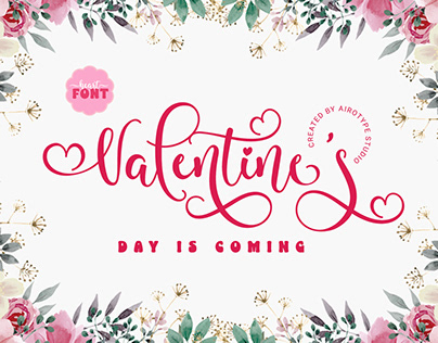 Valentines Font - Heart Love Bouncy Script Font with