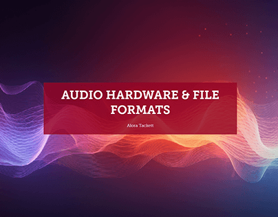 Module 7 Media Exercise: Audio Hardware & File Formats