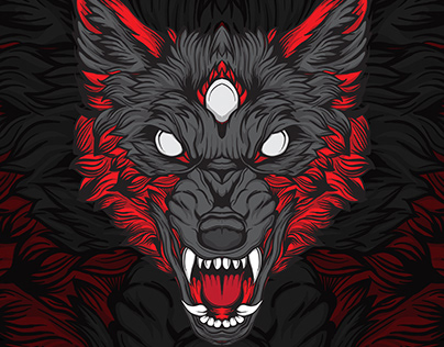 wolf head artwork