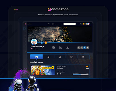 Project thumbnail - GameZone. Online platform for gamers!