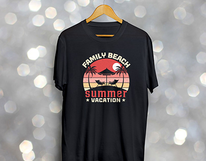 Family beach summer vacation t shirt design