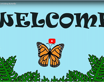 Welcome Animation for The Unfolding Butterfly