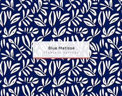 Blue Matisse Pattern Seamless Patterns Collection