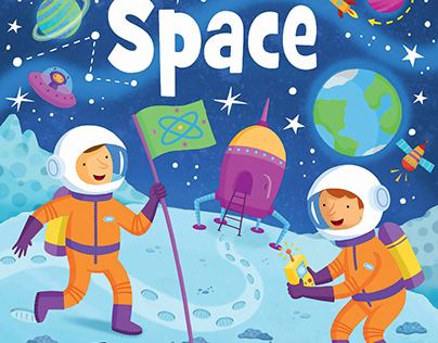 Project thumbnail - Space first sticker Book // Usborne Publishing, UK