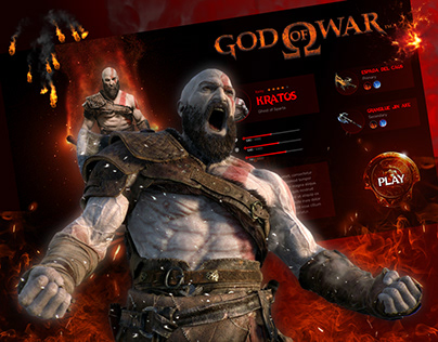 God of War Game App UI Game Design | App Design