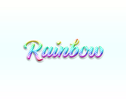 Rainbow text effect