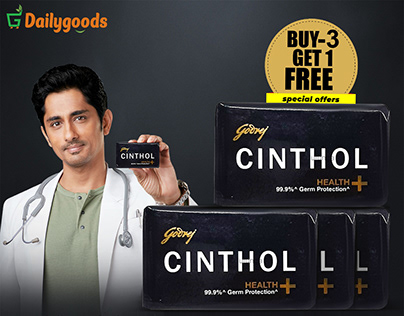 Cinthol Soap Ads Design