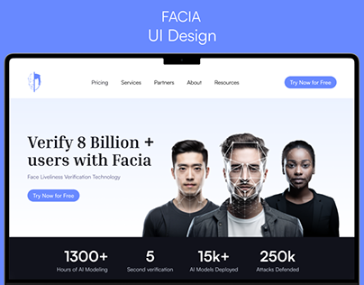 UI Design - Facia - Facial Recognition Technology