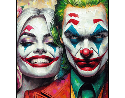 Joker & Harley Queen abstract
