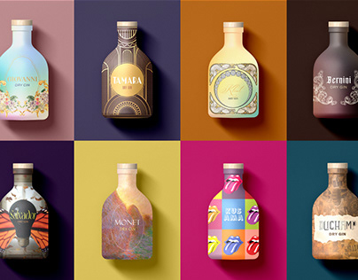 Liquor Bottle Branding x Art Movements