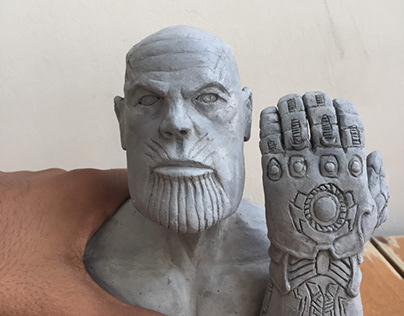 Thanos bust and gauntlet (made in May 2018)