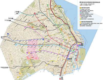Mapa ficticio del transporte en Capital