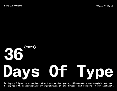 36 Days of Type // 2023