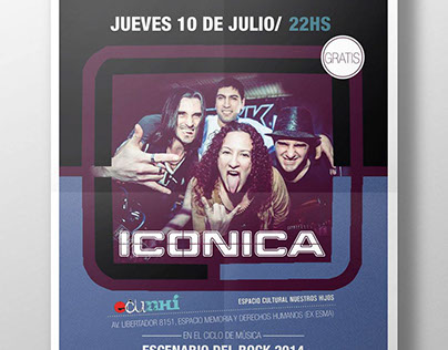 Afiche para banda Iconica