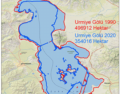 Urmiye Gölü 1990-2020 Yılları Kıyı-Alan Değişim Analizi