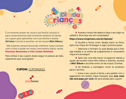Cupom Dia das Crianças (flyer)