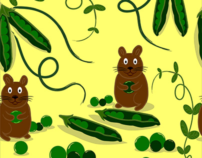 patern hamsters with peas
