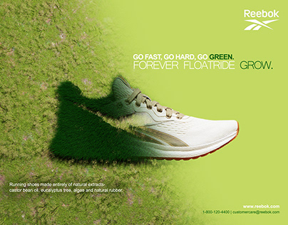 Reebok shoes press layout (college assignment)