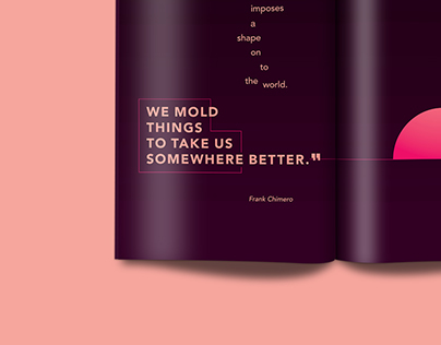 Quote Design on Two-Page Spread