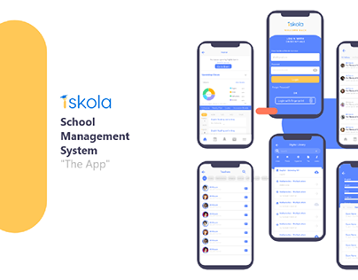 iskola - Mobile App UI - UX School Management System