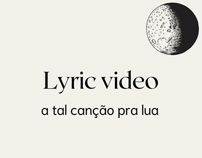 Lyric vídeo - Vitor Kley - A tal canção pra lua