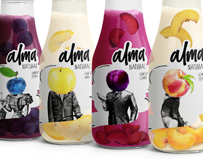 Alma Natural Compote Label Design