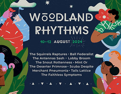 Woodland Rhythms - Music Festival Poster